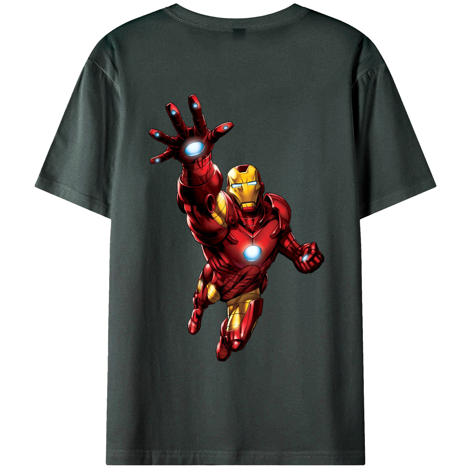 （画像用） アベンジャーズ The Avengers 綿100％ メンズ半袖Tシャツ（バックプリント） 通気性